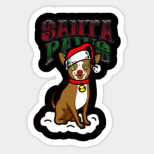 SANTA PAWS Sticker